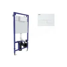 Инсталляция для унитаза Visam Slim 525 с кнопкой L1 белый (белый)