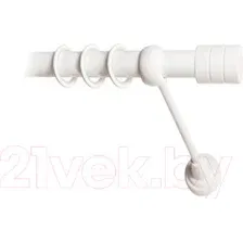 Карниз для штор Lm Decor Цилиндр 088 1р гладкий 25мм (белый глянец, 1.6м)