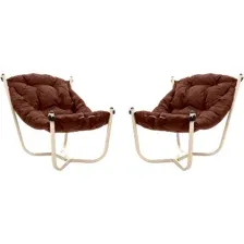 Кресло M-Group Чил 29360505 (2 шт, бежевый/коричневая подушка)