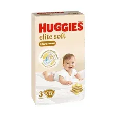 Подгузники детские HUGGIES Elite Soft (5-9 кг), 72 шт