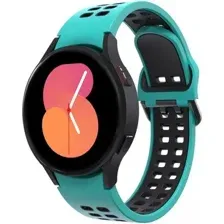 Ремешок для умных часов Rumi Extreme для Samsung Galaxy Watch 4/5/6/7/FE (20мм, бирюзовый/черный)