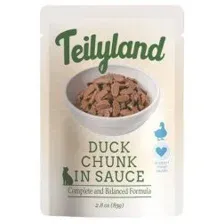 Корм влажный Teilyland Pettric для кошек кусочки с уткой в соусе, 85 г