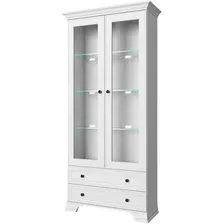 Шкаф-витрина Anrex Tiffany 2V2S (белый)