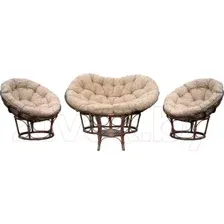 Комплект садовой мебели BiGarden Mamasan Papasan / БГ-3+1-К (какао)
