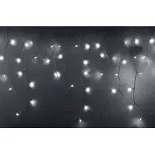 Светодиодная бахрома Neon-Night Айсикл 255-034-6 (2.4x0.6м, белый)