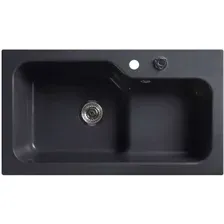 Кухонная мойка Belux SG-REC-HALF-8045-01 (черный обсидиан)
