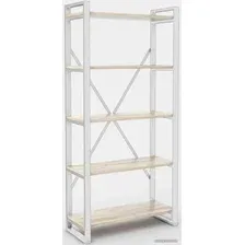 Стеллаж Hype Mebel Стандарт-2 80x200 (белый/древесина белая)