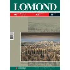 Фотобумага Lomond Матовая двухстороняя А4 190 г/кв.м. 25 листов (0102036)