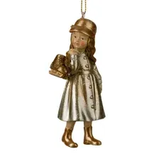 Елочная игрушка Erich Krause Decor. Девочка с коньками золотая / 64497
