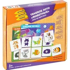 Развивающая игра Bondibon Теневое лото. Животные ВВ4978