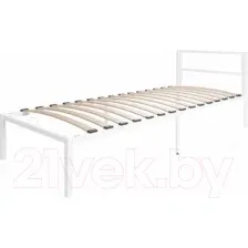 Кровать Князев Мебель Берта 90x200 БА.90.200.Б (белый муар)