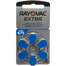 Комплект батареек Rayovac Extra 675P PR44 для слуховых аппаратов (6шт)