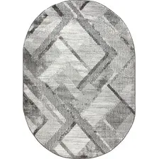 Ковер для жилой комнаты Safyun Eva LZ122-GREY-ANTRASIT-OVAL (2x3)