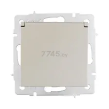 Розетка скрытая с заземлением и крышкой LEZARD Vesna титан (742-3788-123B)