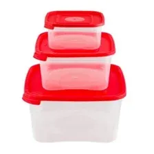 Комплект контейнеров для хранения и заморозки продуктов 0,2/0,46/1 л (3 шт.) Полимербыт 4367031