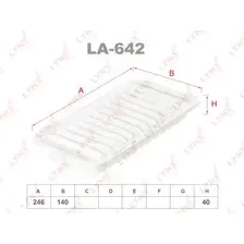Фильтр воздушный LYNXAUTO LA-642