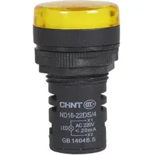 Лампа сигнальная Chint ND16-22D/2 AC/DC 230В (R) 593076 (желтый)