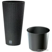 Кашпо Prosperplast Flower Pot Rato Tubus DRTUS300-S433 (антрацит)