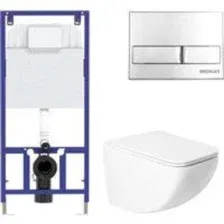 Унитаз подвесной Saniteco KW-99048 + 525 040000 + L3 040013