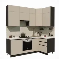 Готовая кухня ВерсоМебель Эко Премиум 1.2x2.2 правая (кашемир/ст. мрамор лацио)