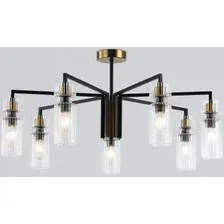 Люстра Ambrella LH56115/7 BK/BS/CL (черный/латунь/прозрачный)