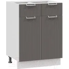 Шкаф напольный Трия Кимберли 1Н6Я1 (белый/муссон)