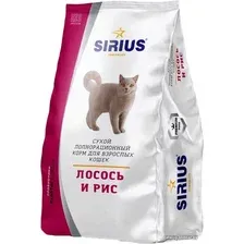 Сухой корм для кошек Sirius для кошек лосось и рис 0.4 кг