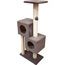 Комплекс Cat House На ножках 1.27 (хлопок серый)