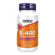 Витамин NOW E 400 IU With Mixed Tocopherols (100 капсул)