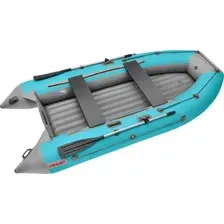 Надувная лодка Roger Boat Trofey 2900 (без киля, бирюзовый/серый комби)