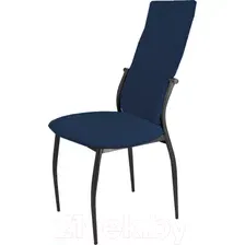 Стул Гальваник Комфорт с утонением (эмаль черный муар/Catania Dark Blue)