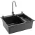 Кухонная мойка Futur FK 5550 Eco Embossing Pop-up Mixer plus (Black Nano)