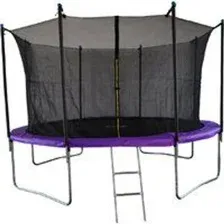 Батут GoUP Elite 12FT (с сеткой и лестницей, фиолетовый)