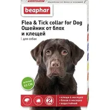 Ошейник от блох и клещей Beaphar Flea&Tick collar от блох и клещей для собак 65 см (зеленый)