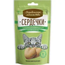 Деревенские лакомства Сердечки с аминокислотой L-лизин для иммунитета 30 г