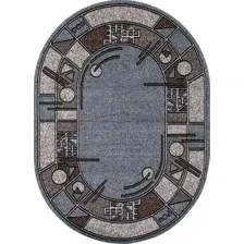 Ковер для жилой комнаты Merinos Sierra ALBINA-3-OVAL-BLUE-BROWN-2 (1x2)