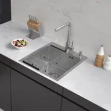 Кухонная мойка ARFEKA ECO AR мойка 450*500, коландер F, дозатор SATIN DECOR