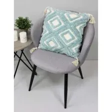 Чехол на подушку Matex Tufted ALEX-026 (молочный/голубой)