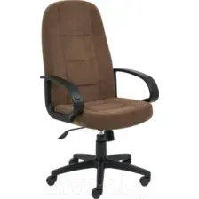 Кресло офисное Tetchair СН-747 флок (коричневый)