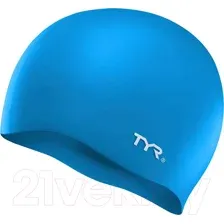 Шапочка для плавания TYR Wrinkle Free Silicone Cap / LCS/420 (голубой)