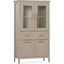 Шкаф-витрина Black Red White Classic REG2W2D1S/170 (глиняный серый)