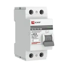 УЗО EKF PROxima ВД-100 1P+N 63А тип АС 100мА (elcb-2-63-100-em-pro)