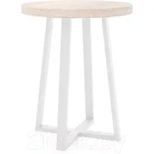 Журнальный столик Hype Mebel Челси 40x40 (белый/древесина белая)