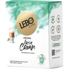 Кофе в дрип-пакете Lebo Irish Cream арабика с ароматом ирландских сливок молотый (6x10.5г)