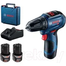 Дрель-шуруповерт Bosch GSR 12V-30 Professional 06019G9001 (с 2-мя АКБ, сумка, набор оснастки)