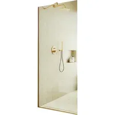Душевая стенка MaybahGlass 109x195 MGD-677-3у (прозрачное стекло/золотой)