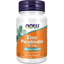 Цинк пиколинат NOW Zinc Picolinate 50 мг 60 капсул