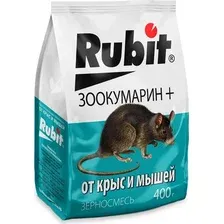 Средство от вредителей Rubit Зоокумарин+ 400г (зерносмесь)