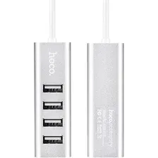 USB-хаб Hoco HB1, серебристый