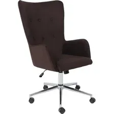 Кресло офисное AksHome Bella XL Chrome Velutto 24 (велюр/темный шоколад)